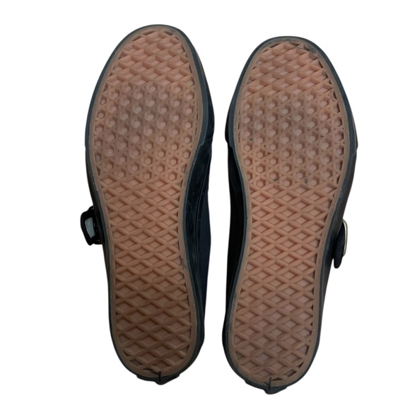 Vans Black Mary Jane Buckle Satin Rubber Flats — 7.5 - Picture 12 of 12